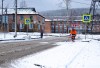 Снегоуборочная техника и сотрудники МУПЭС на уборке последствий снегопада